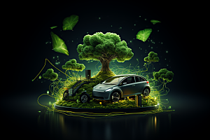 新能源汽车低碳节能素材