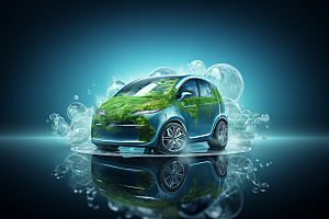 新能源汽车减排低碳素材