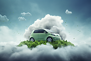 新能源汽车减排电车素材