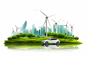 新能源汽车节能电车素材