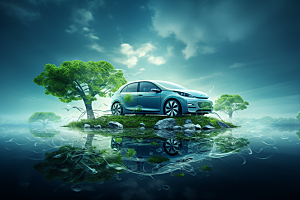 新能源汽车低碳高清素材