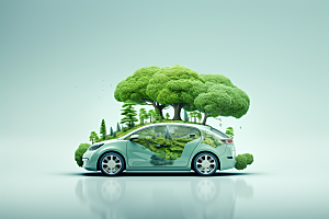 新能源汽车减排绿色出行素材