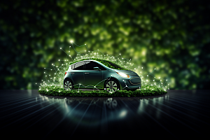 新能源汽车环保可持续发展素材