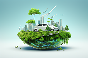 新能源汽车节能自然素材