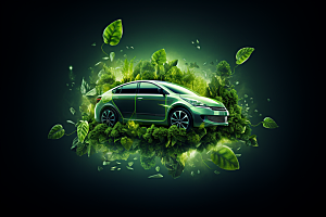 新能源汽车节能绿色出行素材