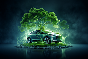 新能源汽车自然高清素材