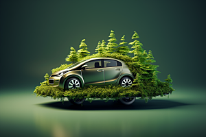新能源汽车环保元素素材