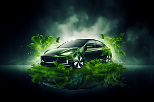 新能源汽车元素节能素材