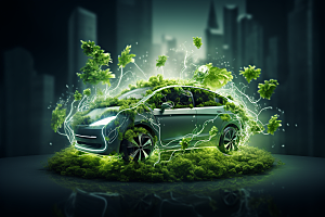 新能源汽车减排节能素材