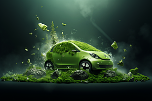 新能源汽车自然环保素材