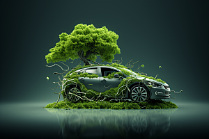 新能源汽车绿色出行环保素材