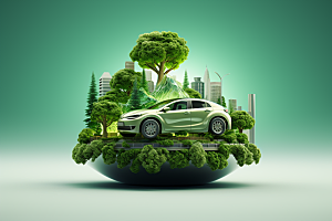新能源汽车低碳高清素材