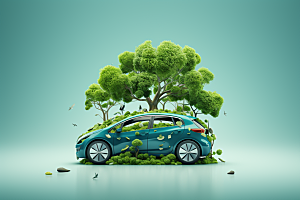 新能源汽车环保电车素材