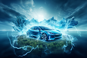 新能源汽车电车高清素材