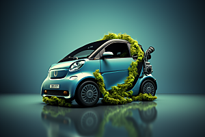 新能源汽车减排自然素材