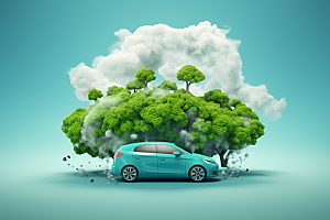 新能源汽车可持续发展电车素材