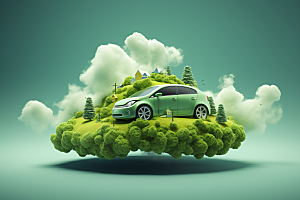 新能源汽车减排低碳素材