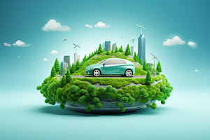 新能源汽车低碳元素素材