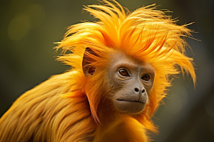滇金丝猴高清一级保护动物摄影图