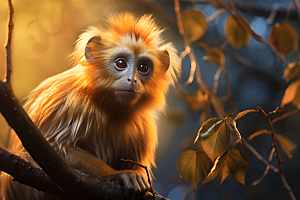 滇金丝猴野生动物高清摄影图