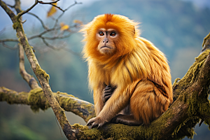 滇金丝猴高清森林摄影图