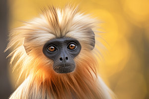 滇金丝猴森林野生动物摄影图
