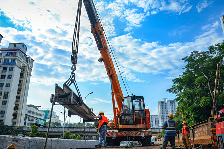 建筑工地吊车高清建设素材