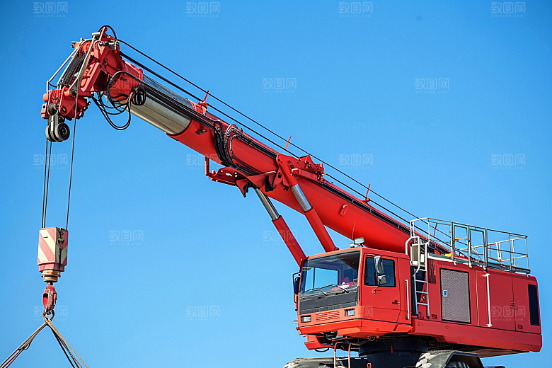建筑工地吊车工程车建造素材