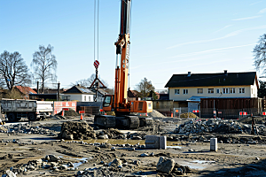 建筑工地吊车建造工程车素材