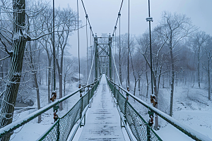 吊桥野外自然摄影图