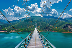 吊桥旅行旅游摄影图