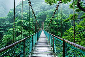 吊桥自然野外摄影图