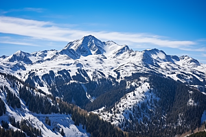 冬季雪山自然高海拔摄影图
