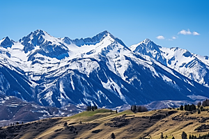 冬季雪山高山高清摄影图