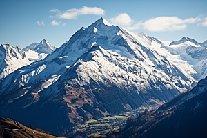 冬季雪山高海拔西藏摄影图