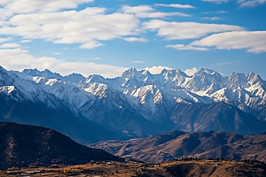 冬季雪山景点西藏摄影图