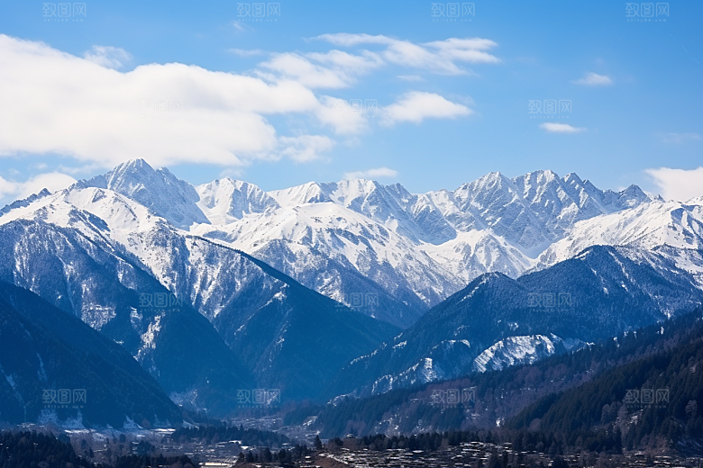 冬季雪山高清风光摄影图