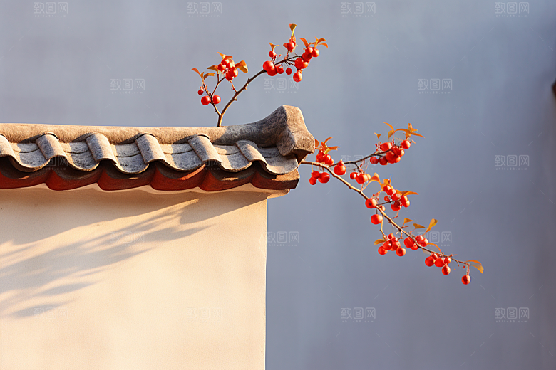 雪中腊梅花卉梅花摄影图