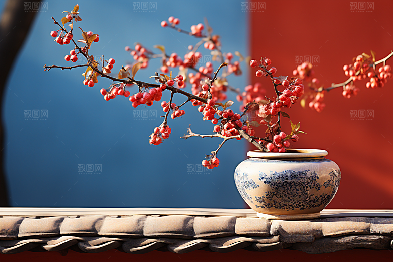 雪中腊梅顶级芬芳摄影图