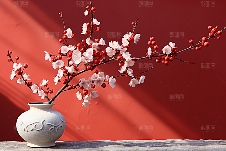 雪中腊梅芬芳唯美摄影图