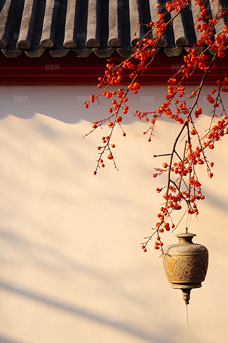 雪中腊梅梅花花卉摄影图