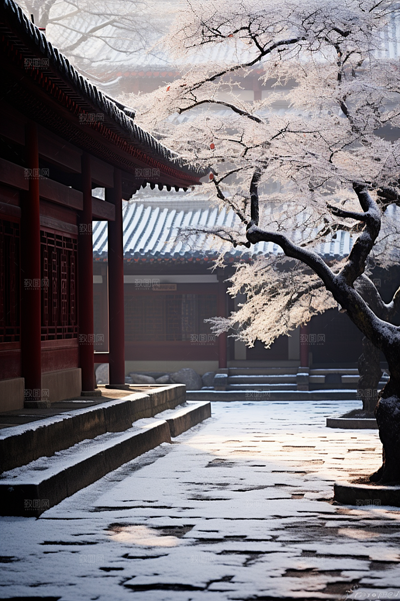 冬天腊梅花芬芳中国风摄影图