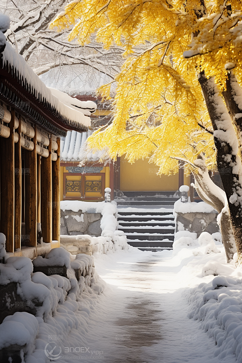 冬天腊梅花传统高清摄影图