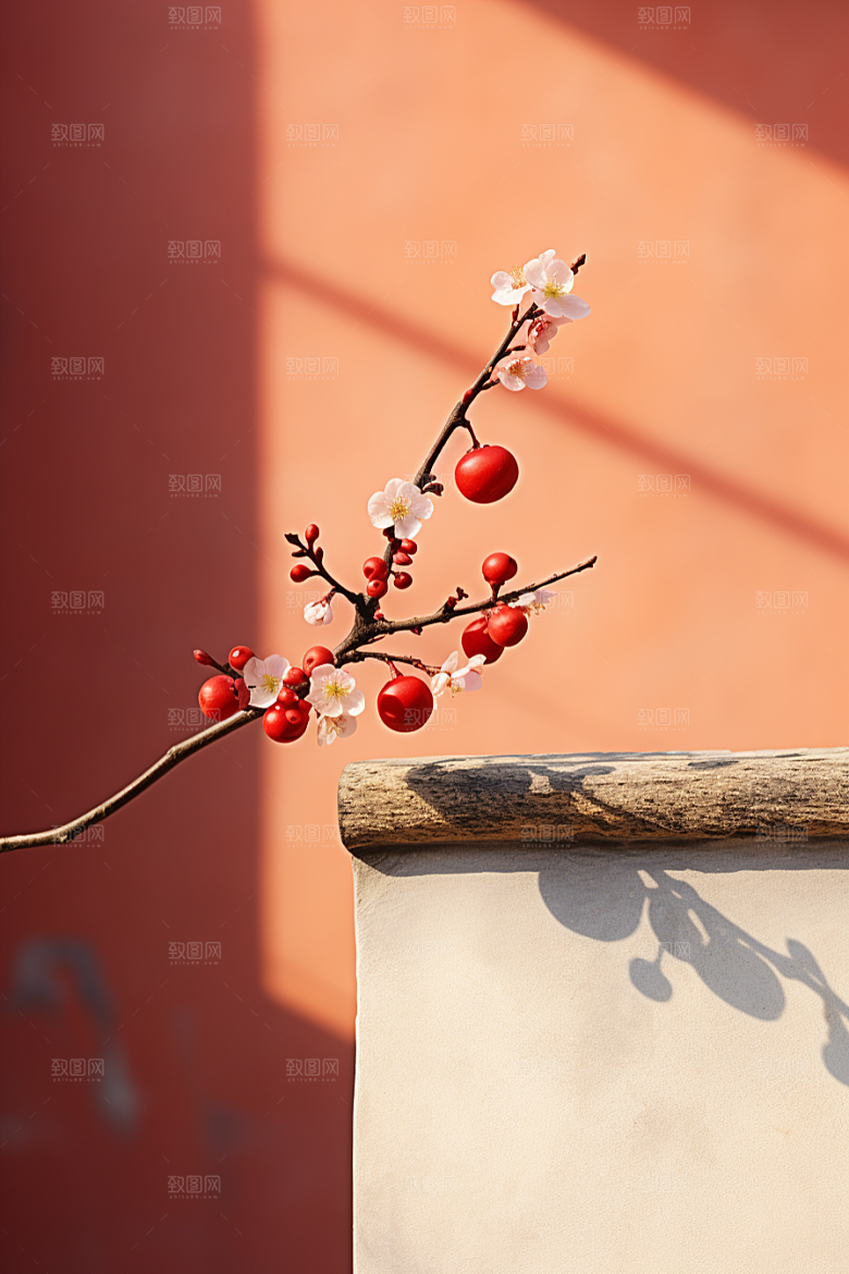 冬天腊梅花高清植物摄影图