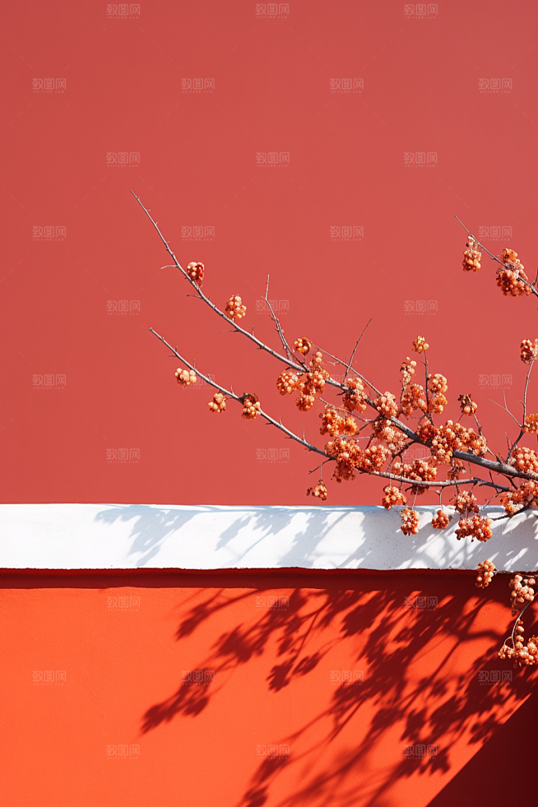 冬天腊梅花优雅自然摄影图