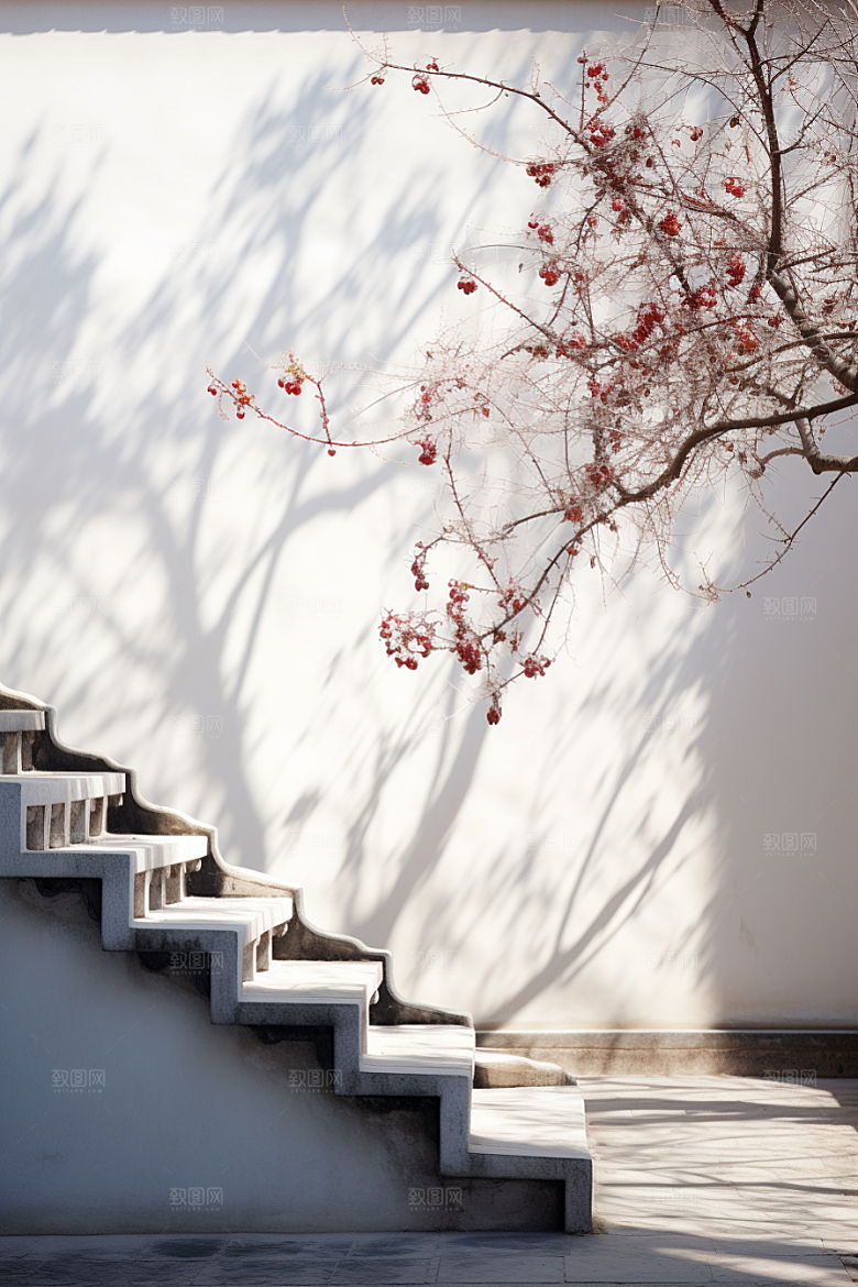 冬天腊梅花植物传统摄影图