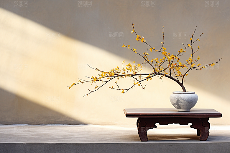 冬天腊梅花优雅冬季摄影图