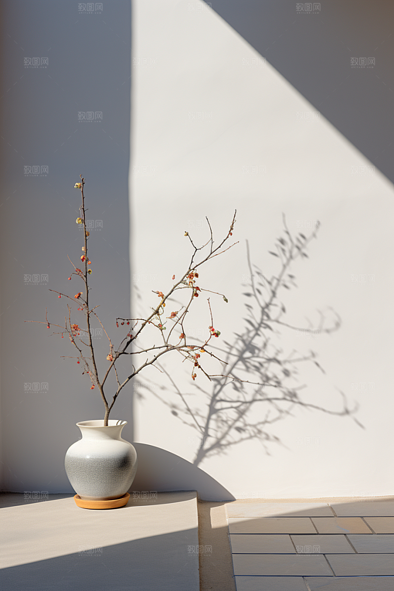 冬天腊梅花优雅新中式摄影图