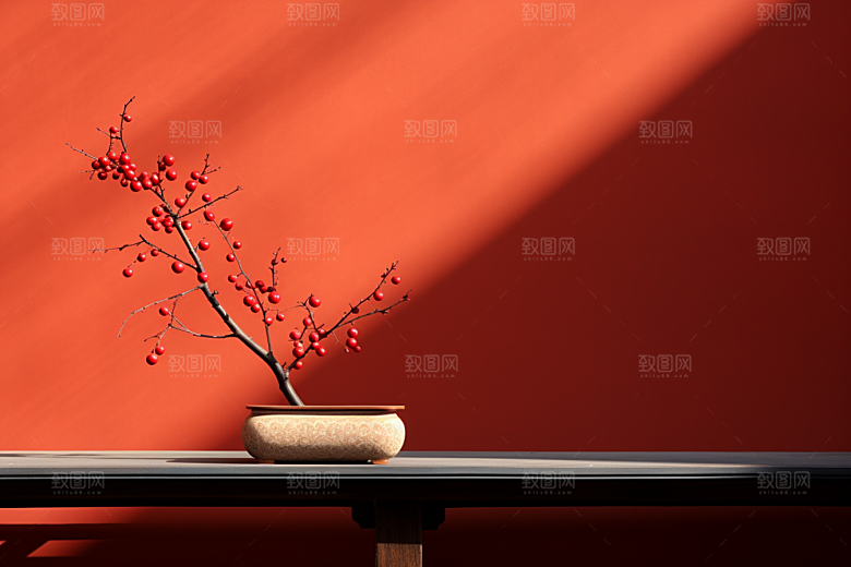 冬天腊梅花中国风芬芳摄影图