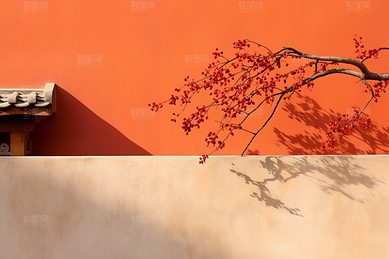 冬天腊梅花植物优雅摄影图
